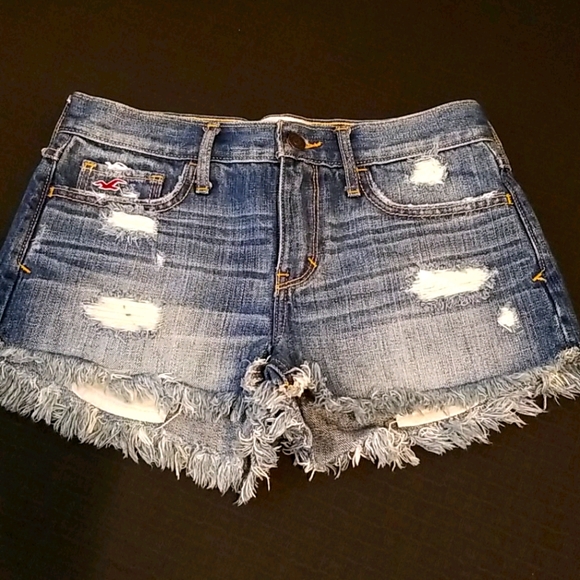 HOLLISTER High Waist Jean distressed Shorts 1/25 - Picture 1 of 7